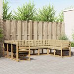 vidaXL Ensemble de canapés d'extérieur 9 pc Blanc et Beige