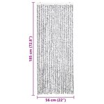 vidaXL Moustiquaire Gris clair et gris foncé 56x185 cm Chenille