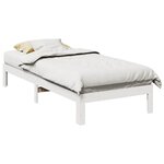 vidaXL Cadre de lit sans matelas blanc 80x200 cm bois massif de pin