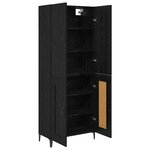 vidaXL Haut Armoire Chêne noir 69 5 x 34 x 180 cm Bois d'ingénierie