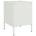 vidaXL Tables de chevet 2 Pièces blanc 36x39x50 5 cm acier