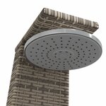 vidaXL Douche d'extérieur gris 55x60x224 cm résine tressée bois acacia