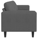 Sofa en tissu avec coussin Gris foncé Tissu en velours côtelé