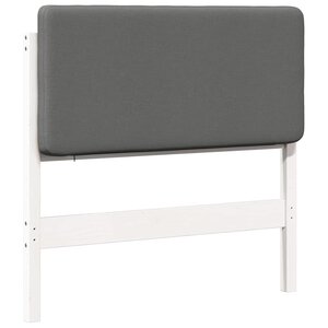 vidaXL Tête de lit capitonnée Blanc et gris clair 75 cm Pin massif