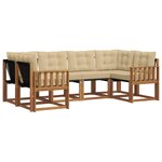 vidaXL Ensemble de canapés d'extérieur 6 Pièces Naturel et Beige