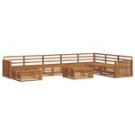 vidaXL Ensemble de canapés d'extérieur 9 pc Naturel