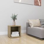 vidaXL Meuble TV chêne sonoma 37x35x37 cm bois d’ingénierie