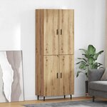 vidaXL Haut Armoire Chêne artisanal 69 5 x 34 x 180 cm