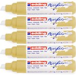 Marqueur acrylique large 5000 jaune pastel 5-10 mm x 5 EDDING