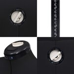 vidaXL Mannequin de robe ajustable pour femme Noir M Taille 40-46