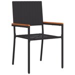 Ensemble de Salle à Manger de Jardin vidaXL 5 Pièces Noir Poly Rattan