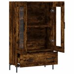 vidaXL Buffet haut chêne fumé 69 5x31x115 cm bois d'ingénierie