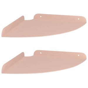vidaXL Étagère Flottante d'Angle 2 pc Rose 24 x 24 x 2 cm