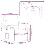 vidaXL Fauteuil inclinable électrique bleu velours