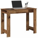 vidaXL Bureau vieux bois 100x45x75 cm bois d'ingénierie