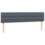 vidaXL Sommier à lattes de lit et matelas et LED gris foncé 180x210cm velours