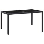 vidaXL Ensemble à manger d'extérieur 7 Pièces Résine tressée Noir