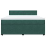 vidaXL Sommier à lattes de lit et matelas Vert foncé 180x200cm Velours