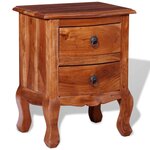 vidaXL Table de chevet avec tiroirs Bois d'acacia massif