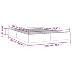 vidaXL Cadre de lit sans matelas blanc bois massif 180x200 cm