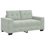 vidaXL Ensemble de Canapés 3 Pièces Gris 221 x 78 x 80 cm Velours