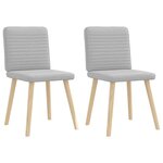 vidaXL Chaises à manger lot de 2 gris nuage tissu