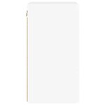 vidaXL Meuble TV mural Montage mural Blanc Brillant 30 x 31 x 60 cm