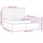 vidaXL Sommier à lattes de lit avec matelas Crème 180x200 cm Tissu