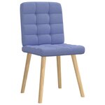 vidaXL Chaises à manger lot de 2 bleu jean tissu