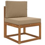 vidaXL Coussin de canapé d'extérieur 2 Pièces Taupe Polyester