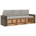 vidaXL Ensembles de canapés 3 pc Bois d'Acacia Massif