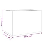 vidaXL Jardinière vert olive 62x47x46 cm acier