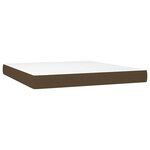 vidaXL Sommier à lattes de lit avec matelas Marron foncé 160x200 cm