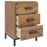 vidaXL Tables de chevet 2 Pièces 40x30x55 cm Bois de pin massif