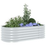 vidaXL Lit surélevé de jardin 160x80x44 cm Acier galvanisé Argenté