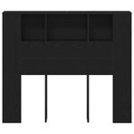 Tête de lit Cabinet Noir Chêne 120x19x104 5 cm Bois d'ingénierie