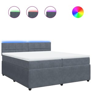 vidaXL Sommier à lattes de lit et matelas Gris foncé 200x200cm Velours