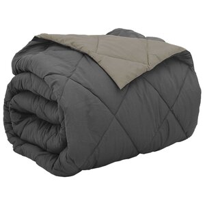 vidaXL Duvet complet toute l'année Gris clair et anthracite