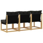 vidaXL 3 pc Sofa de milieu extérieur Blanc