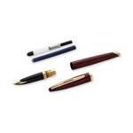 Waterman carène stylo plume  ambre  plume moyenne 18k  encre bleue  coffret cadeau