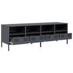 vidaXL Meuble TV anthracite 135x39x43 5 cm acier laminé à froid
