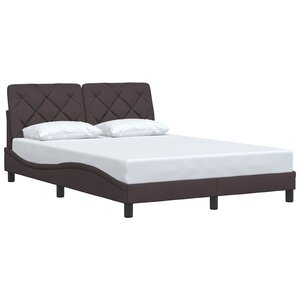 vidaXL Cadre de lit sans matelas marron foncé 120x200 cm tissu