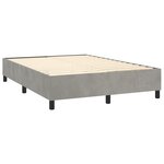 vidaXL Sommier à lattes de lit matelas et LED Gris clair 140x200 cm