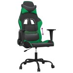 vidaXL Chaise de jeu Noir et vert Similicuir