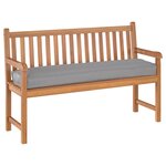 vidaXL Coussin pour banc de palette Gris 150 x 40 x 8 cm Tissu Oxford