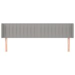 vidaXL Tête de lit avec oreilles Gris clair 163x16x78/88 cm Tissu