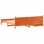 vidaXL Cadre de lit sans matelas cire marron 200x200cm bois pin massif