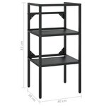 vidaXL Cadre de lavabo de salle de bain Noir 40x38x83 cm Fer