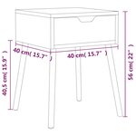 vidaXL Table de chevet Noir brillant 40x40x56 cm Bois d'ingénierie