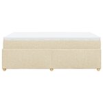 vidaXL Sommier à lattes de lit avec matelas Crème 120x200 cm Tissu